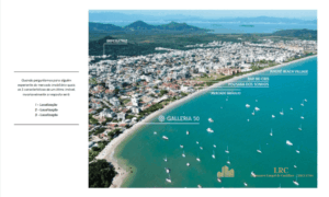 Mapa com pontos de interesse e localização comercial do GALLERIA 50 Jurerê.