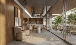 Espaço gourmet integrado para investidores no residencial It's