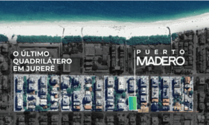 Vista aérea da localização exclusiva do Puerto Madero Jurerê Internacional.